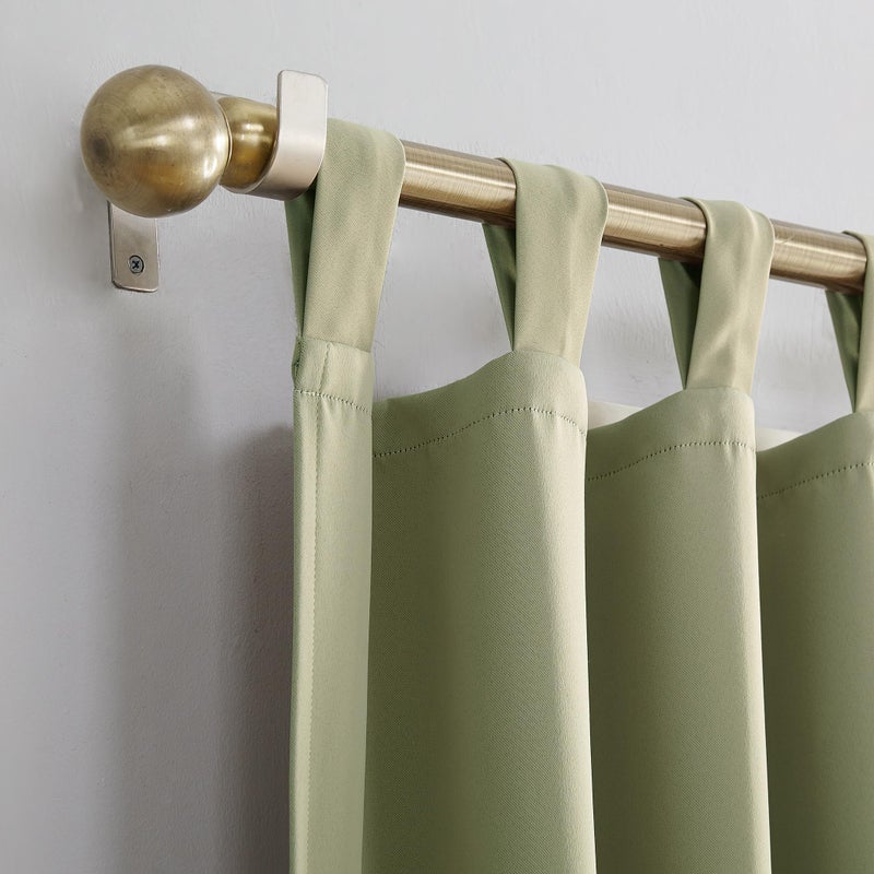 Sun Zero Easton Energy Saving Blackout Tab Top Curtain Panel, 40" x 63", Sage Green - Image 2